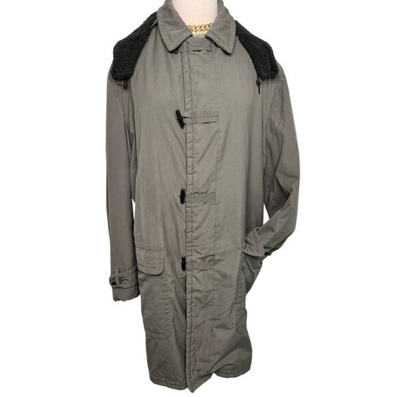 McGregor vintage 60s/70s men’s canvas duffel coat khaki army green size 40 M - Picture 1 of 12